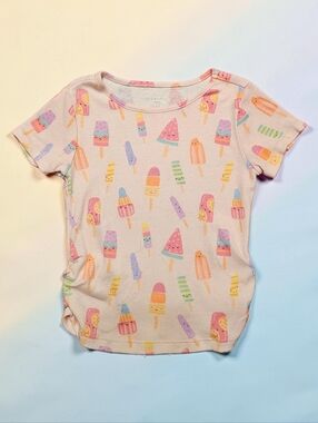 GARANIMALS Pastel Popsicle & Fruit Print Short Sleeve Tee. Size 4T.